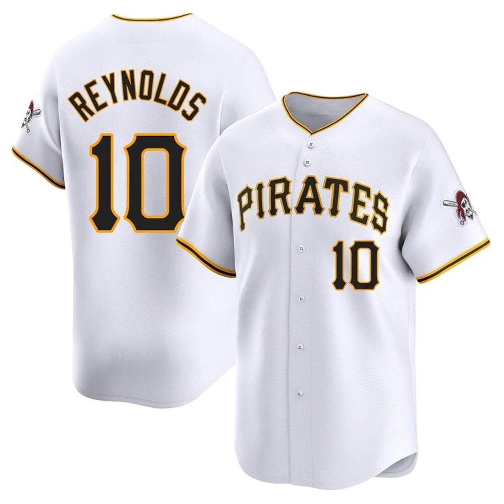 MATTH P.Pirates #10 Bryan Reynolds Player White Home Limited Stitched Jerseys