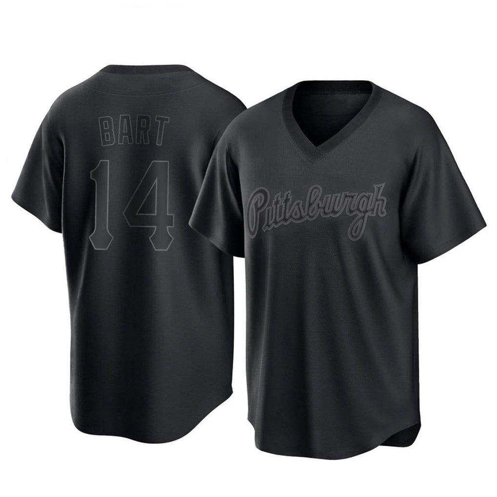 MATTH P.Pirates #14 Joey Bart Player Black Fashion Home Game Stitched Jerseys