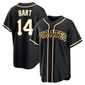 MATTH P.Pirates #14 Joey Bart Player Black Fashion Out Home Game Stitched Jerseys