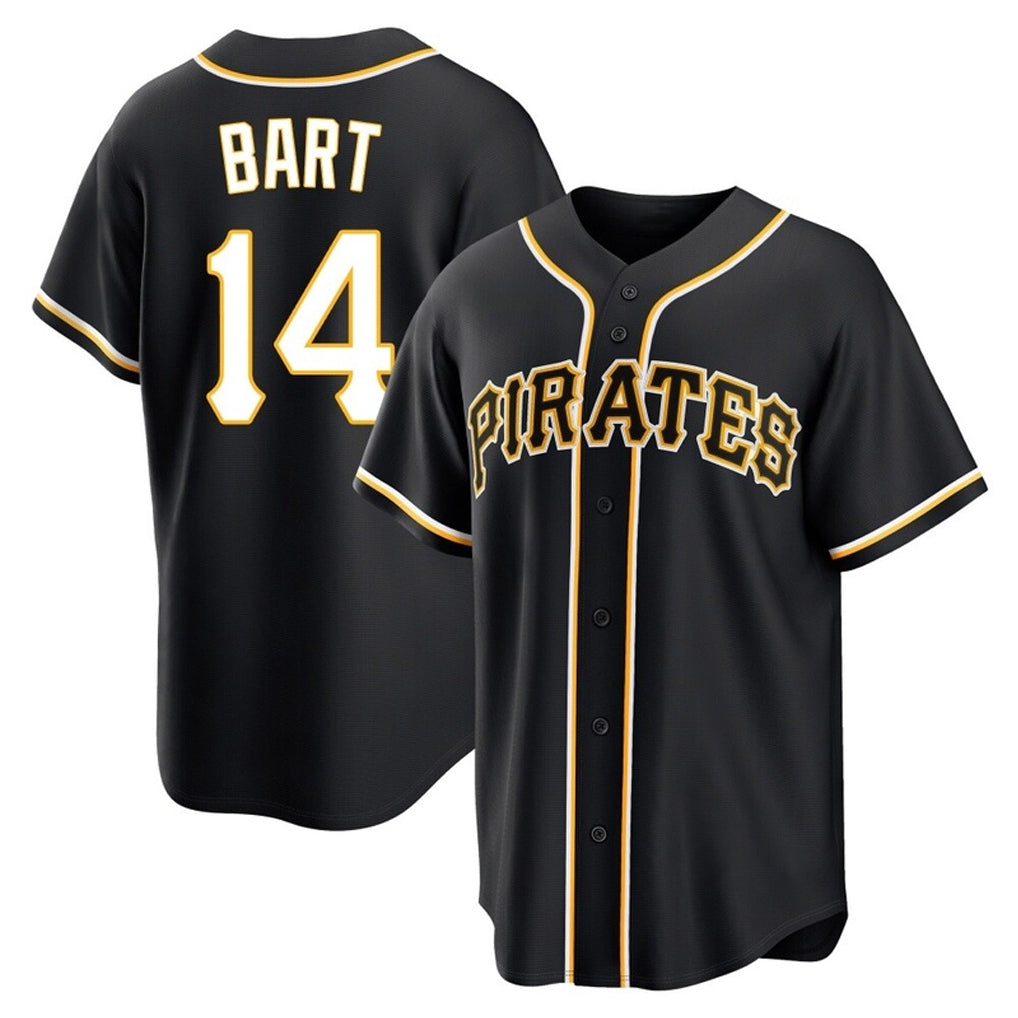 MATTH P.Pirates #14 Joey Bart Player Black Fashion Out Home Game Stitched Jerseys
