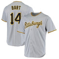 MATTH P.Pirates #14 Joey Bart Player Gray Road Home Game Stitched Jerseys