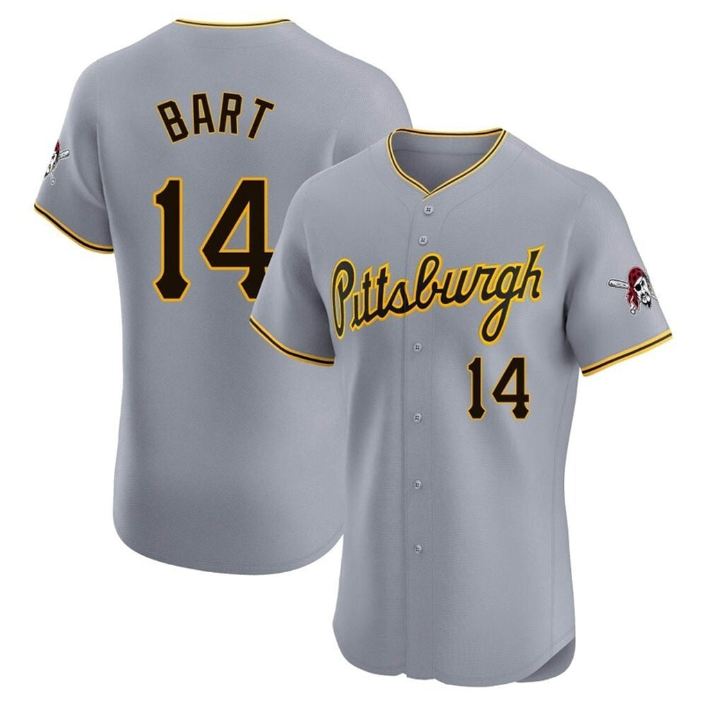 MATTH P.Pirates #14 Joey Bart Player Gray Road Home Limited Elite Stitched Jerseys