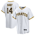 MATTH P.Pirates #14 Joey Bart Player White Home Game Stitched Jerseys