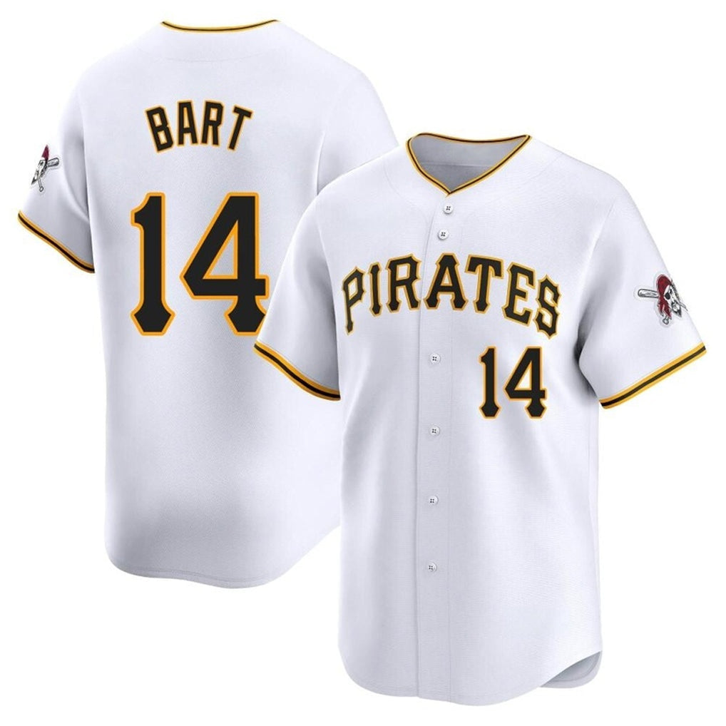 MATTH P.Pirates #14 Joey Bart Player White Home Limited Stitched Jerseys