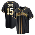 MATTH P.Pirates #15 Oneil Cruz Player Black Fashion Out Home Game Stitched Jerseys