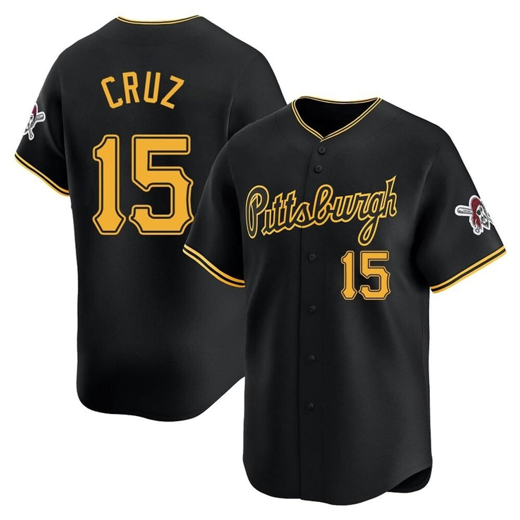MATTH P.Pirates #15 Oneil Cruz Player Black Home Limited Stitched Jerseys