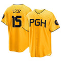 MATTH P.Pirates #15 Oneil Cruz Player Gold City Connect Home Game Stitched Jerseys