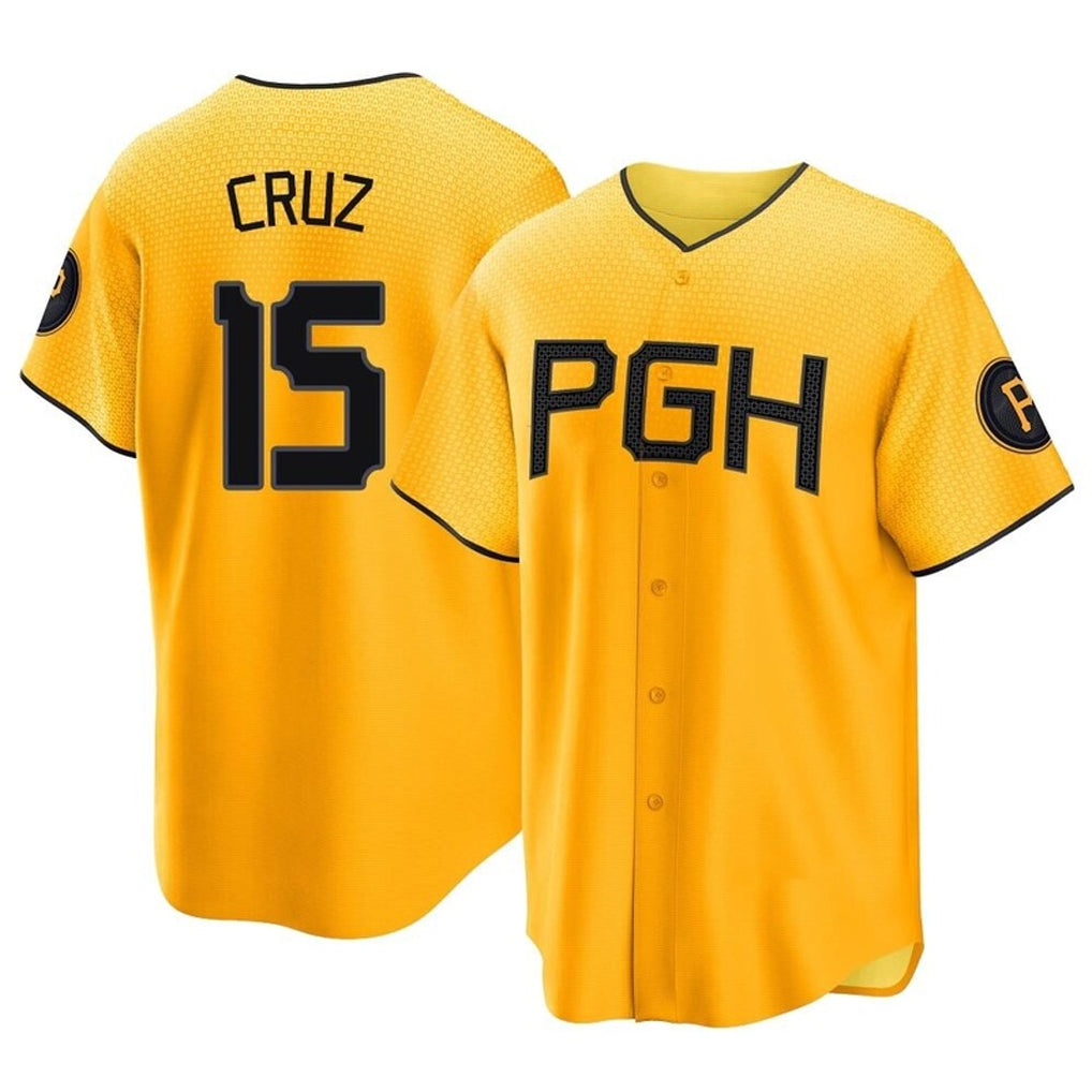 MATTH P.Pirates #15 Oneil Cruz Player Gold City Connect Home Game Stitched Jerseys