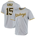 MATTH P.Pirates #15 Oneil Cruz Player Gray Road Home Game Stitched Jerseys