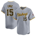 MATTH P.Pirates #15 Oneil Cruz Player Gray Road Home Limited Stitched Jerseys