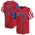 MATTH P.Pirates #15 Oneil Cruz Player Red 2025 Independence Day Vapor Premier Limited Stitched Jerseys