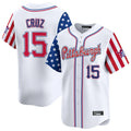 MATTH P.Pirates #15 Oneil Cruz Player White 2025 Independence Day Vapor Premier Limited Stitched Jerseys
