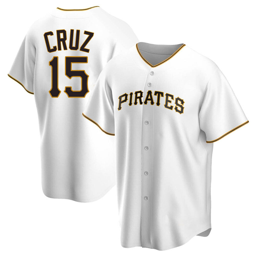 MATTH P.Pirates #15 Oneil Cruz Player White Home Game Stitched Jerseys