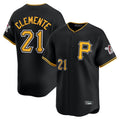 MATTH P.Pirates #21 Roberto Clemente Player Black Alternate Limited Game Stitched Jerseys