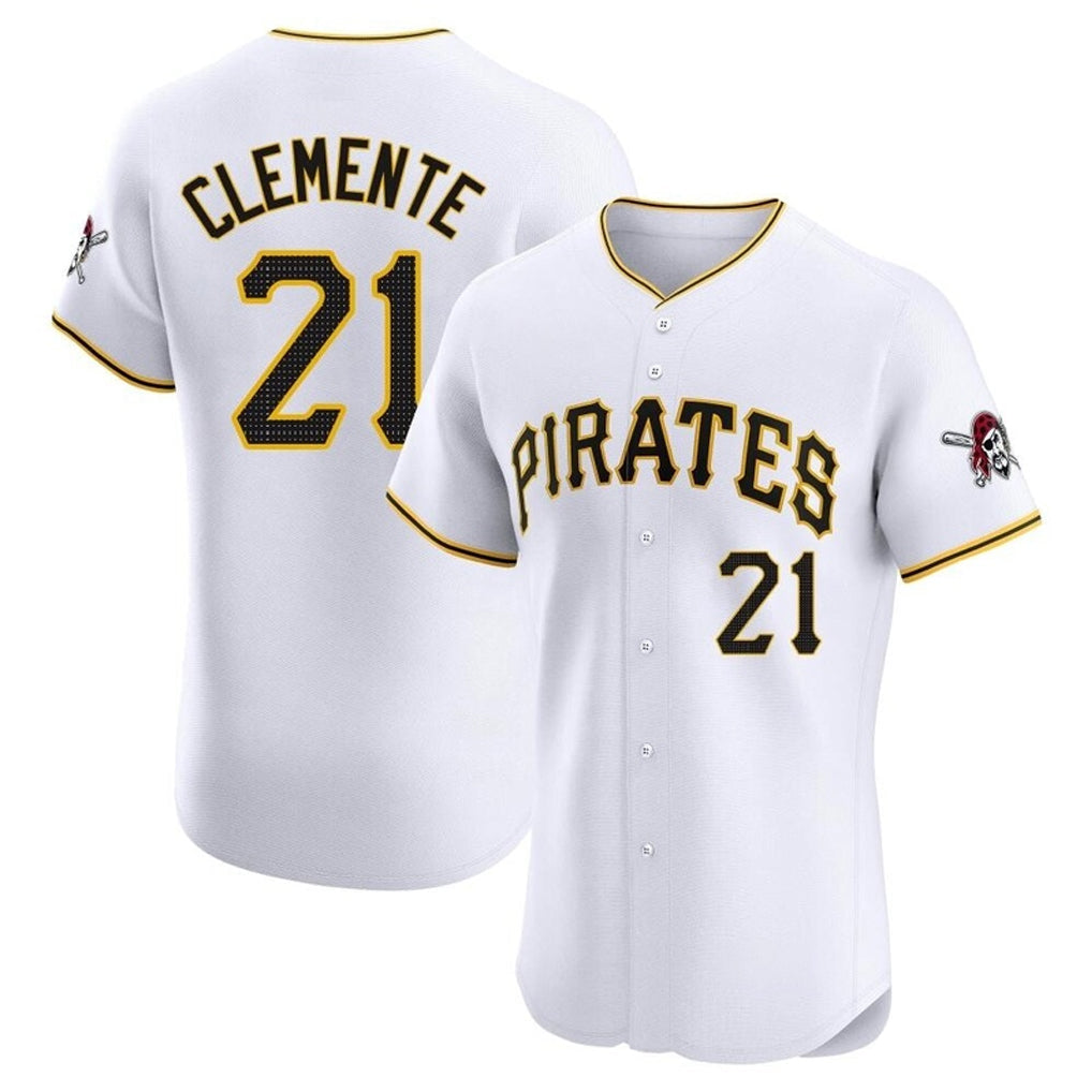 MATTH P.Pirates #21 Roberto Clemente Player White Home Limited Elite Stitched Jerseys