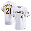 MATTH P.Pirates #21 Roberto Clemente Player White Home Limited Stitched Jerseys