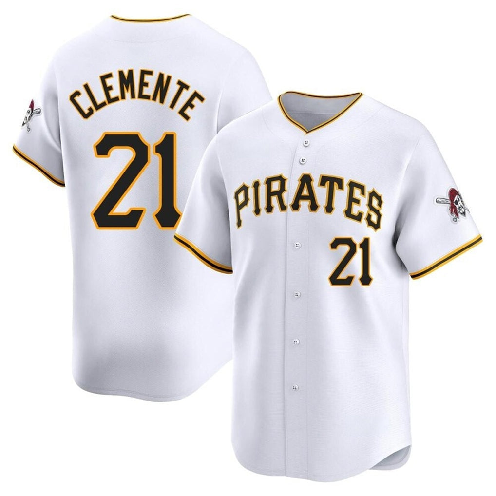 MATTH P.Pirates #21 Roberto Clemente Player White Home Limited Stitched Jerseys