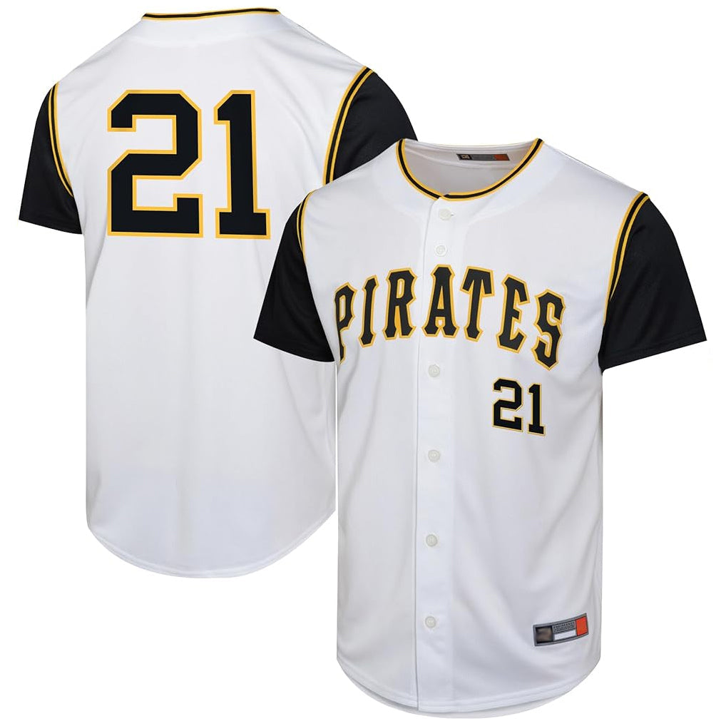 MATTH P.Pirates #21 Roberto Clemente Player White Throwback Cooperstown Collection Limited Stitched Jerseys