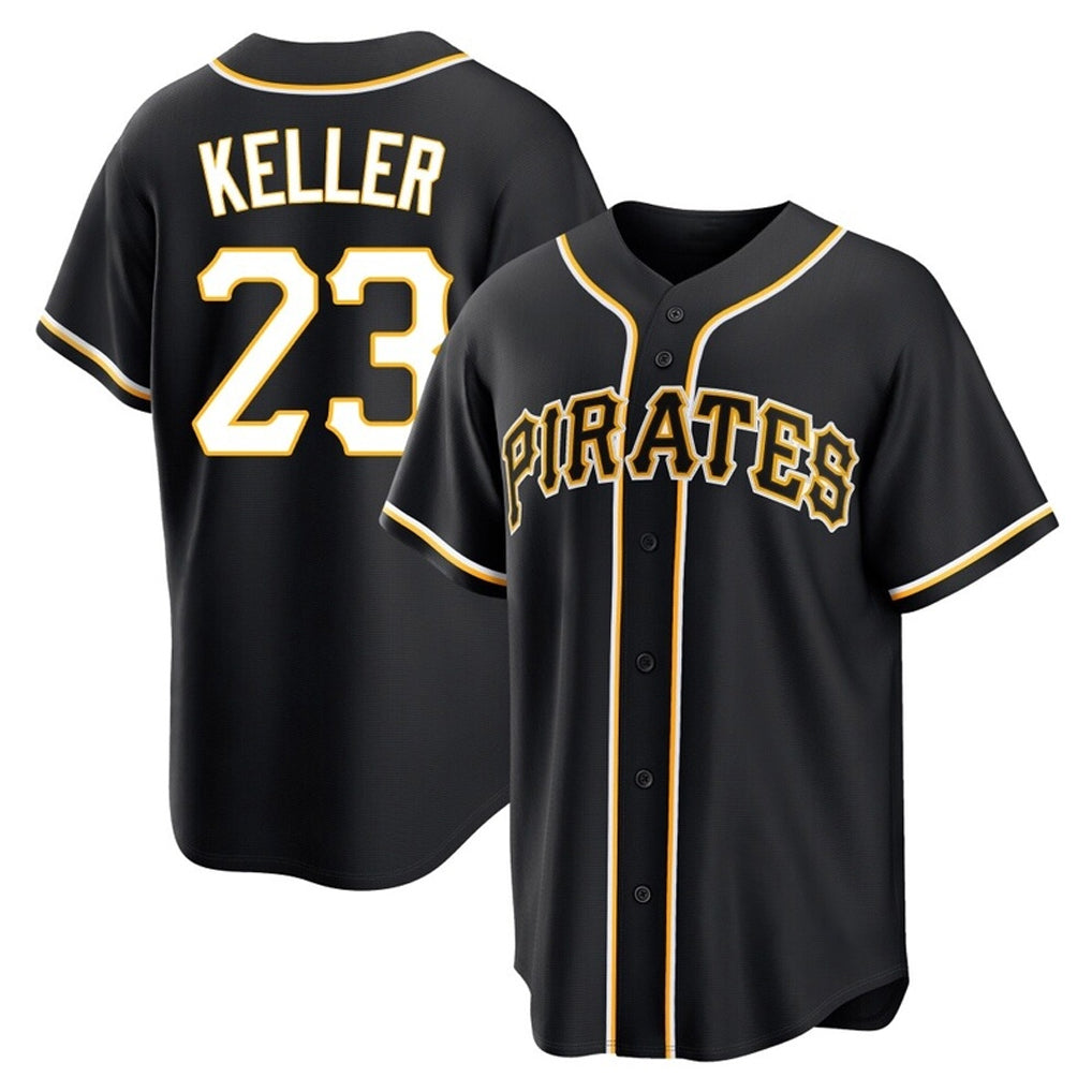 MATTH P.Pirates #23 Mitch Keller Player Black Fashion Out Home Game Stitched Jerseys