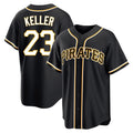 MATTH P.Pirates #23 Mitch Keller Player Black Fashion Out Home Game Stitched Jerseys