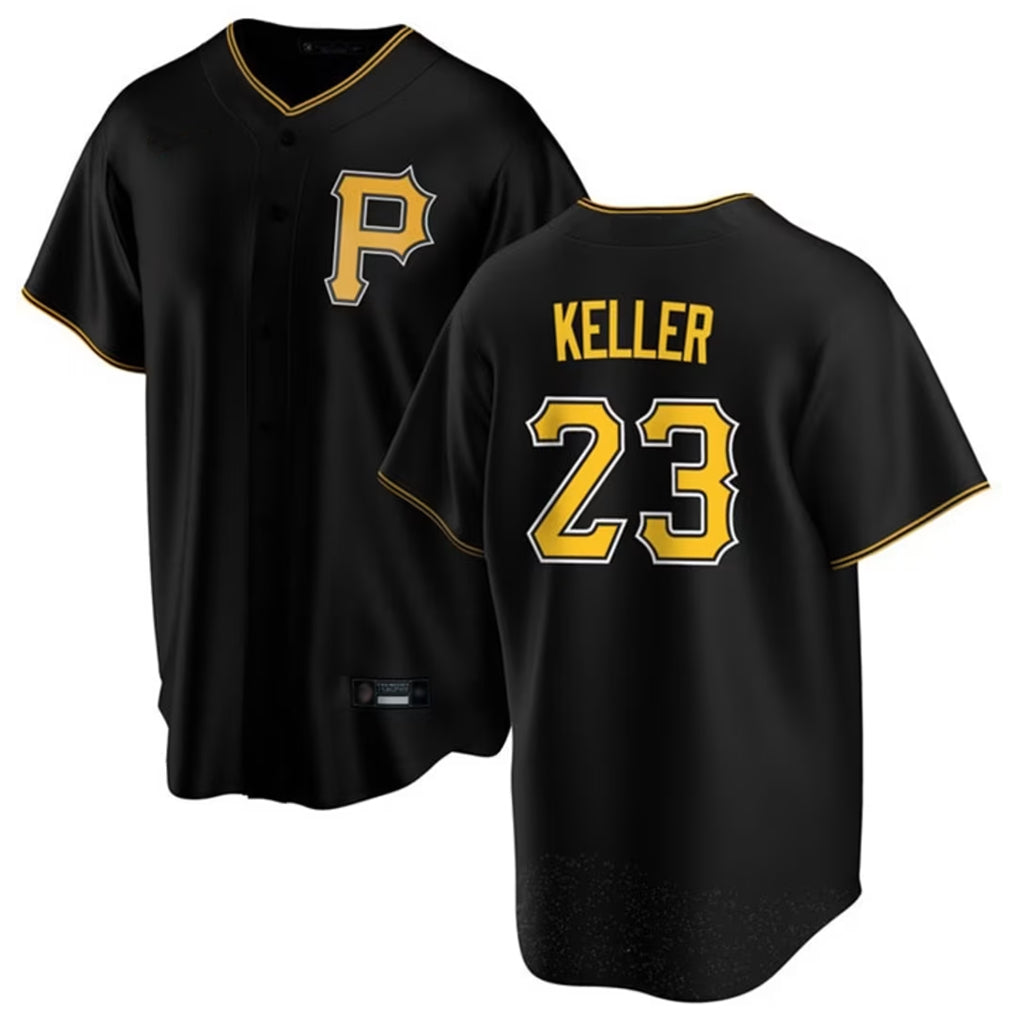 MATTH P.Pirates #23 Mitch Keller Player Black Home Game Stitched Jerseys
