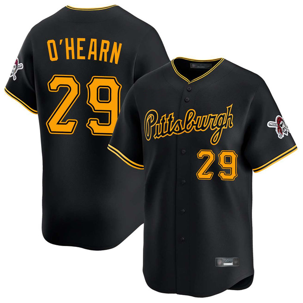 MATTH P.Pirates #29 Ryan O'Hearn Player Black Alt Home Limited Stitched Jerseys