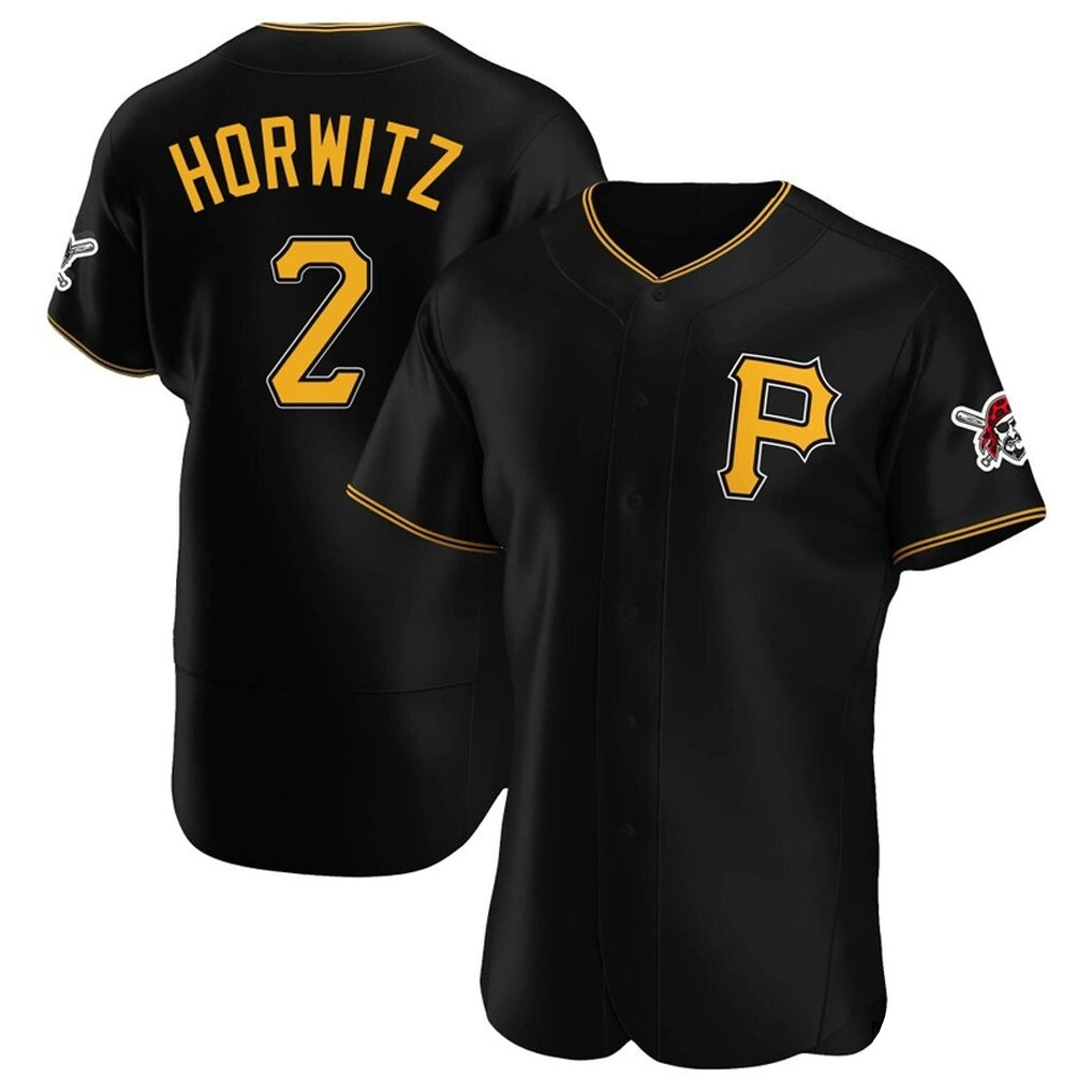 MATTH P.Pirates #2 Spencer Horwitz Player Black Alternate 2025 Home Limited Elite Stitched Jerseys