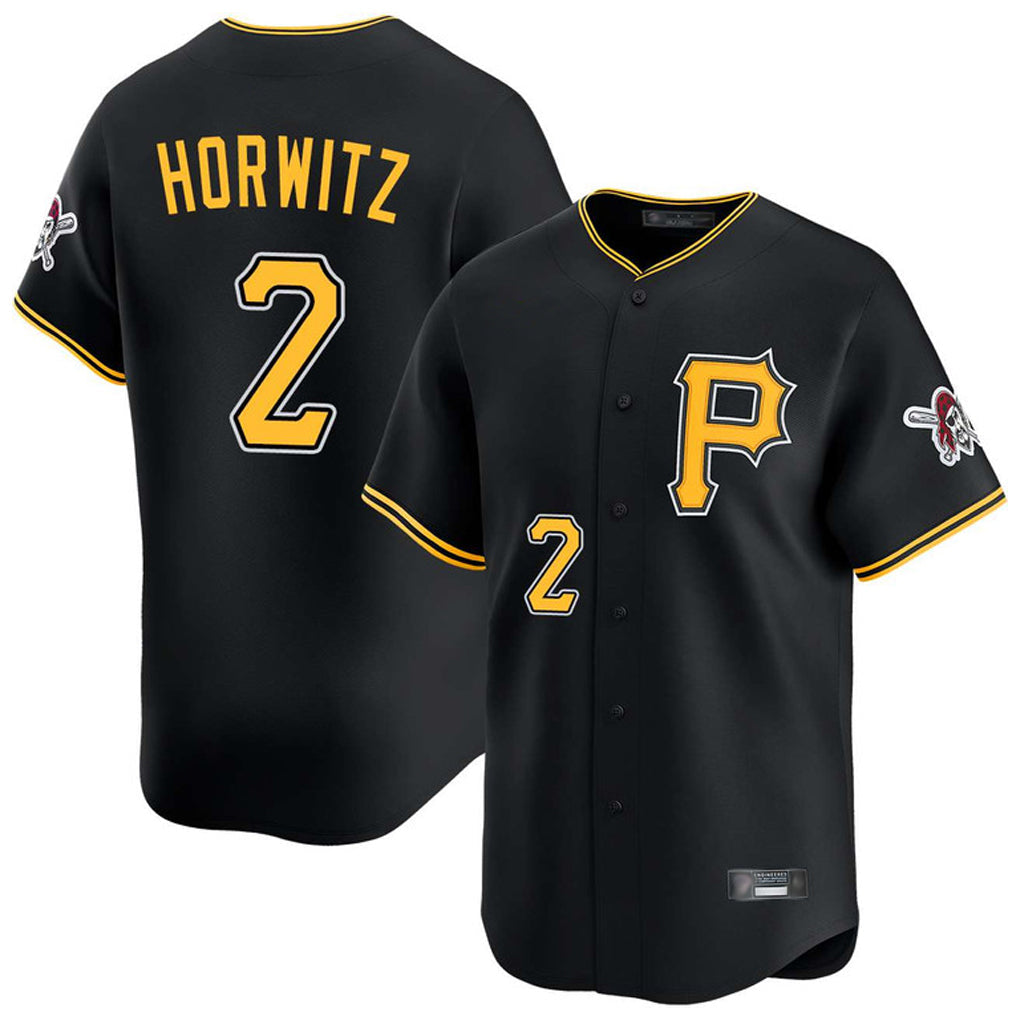 MATTH P.Pirates #2 Spencer Horwitz Player Black Alternate Limited Game Stitched Jerseys