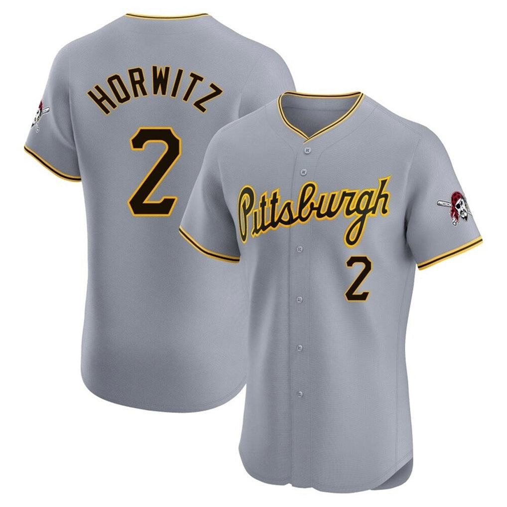 MATTH P.Pirates #2 Spencer Horwitz Player Gray Road Home Limited Elite Stitched Jerseys