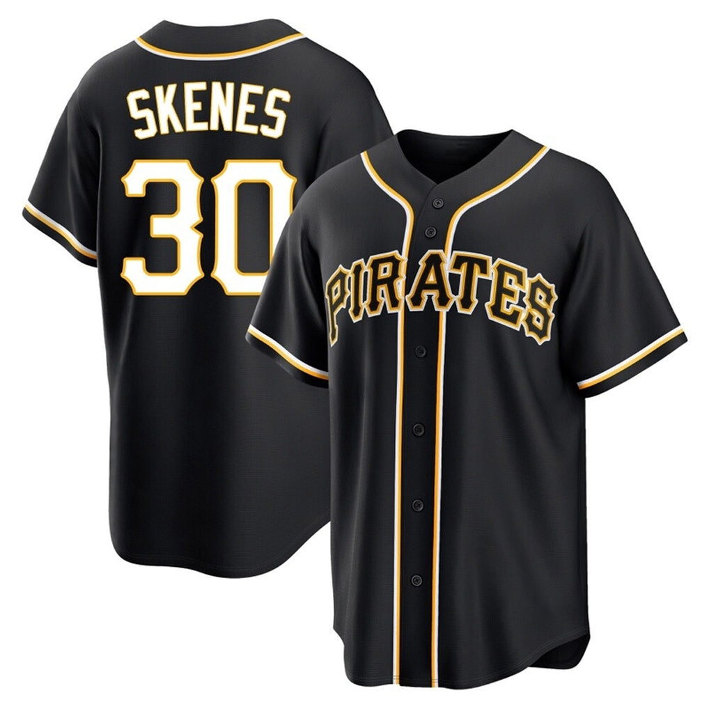 MATTH P.Pirates #30 Paul Skenes Player Black Fashion Out Home Game Stitched Jerseys