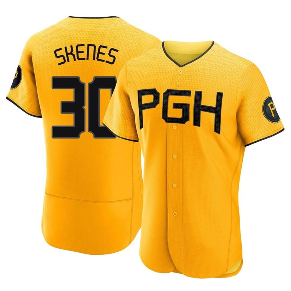 MATTH P.Pirates #30 Paul Skenes Player Gold City Connect Home Limited Elite Stitched Jerseys