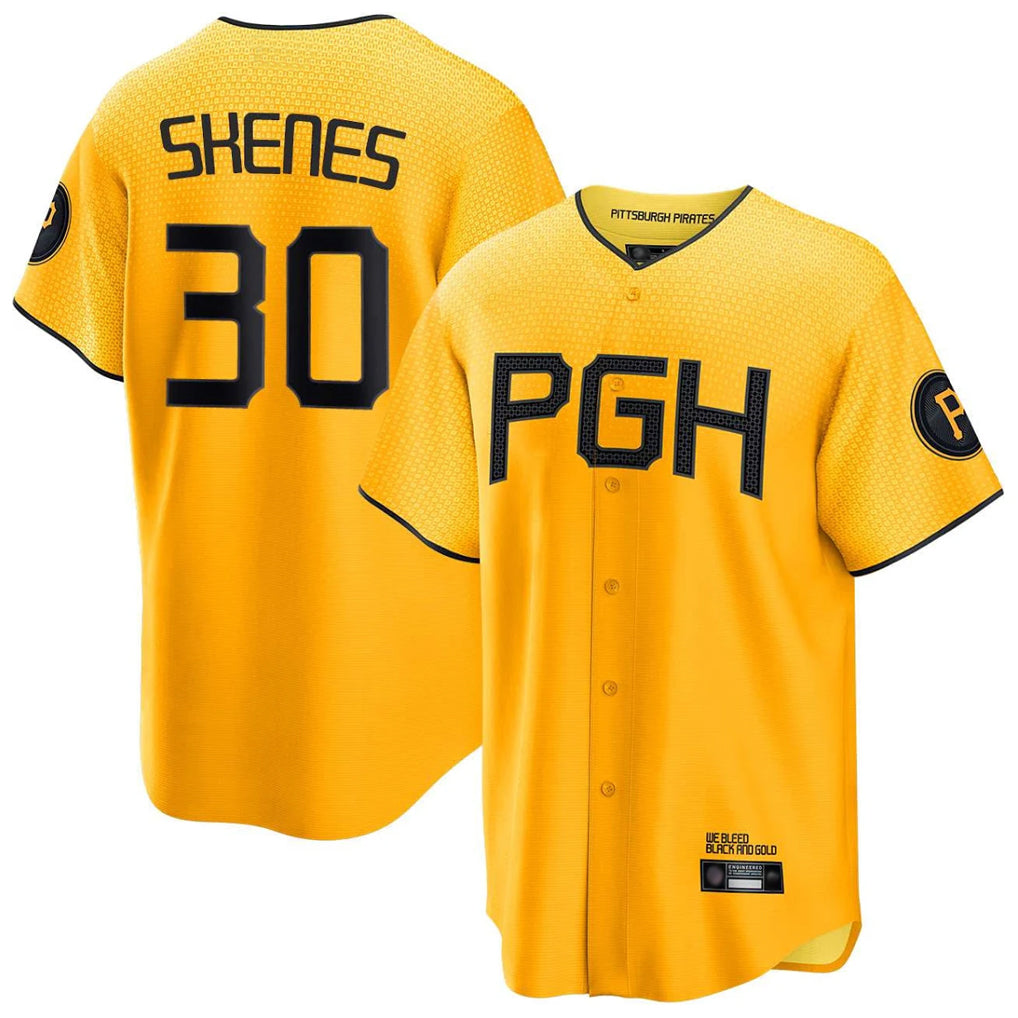 MATTH P.Pirates #30 Paul Skenes Player Gold City Connect Home Limited Stitched Jerseys