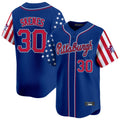 MATTH P.Pirates #30 Paul Skenes Player Royal 2025 Independence Day Vapor Premier Limited Stitched Jerseys