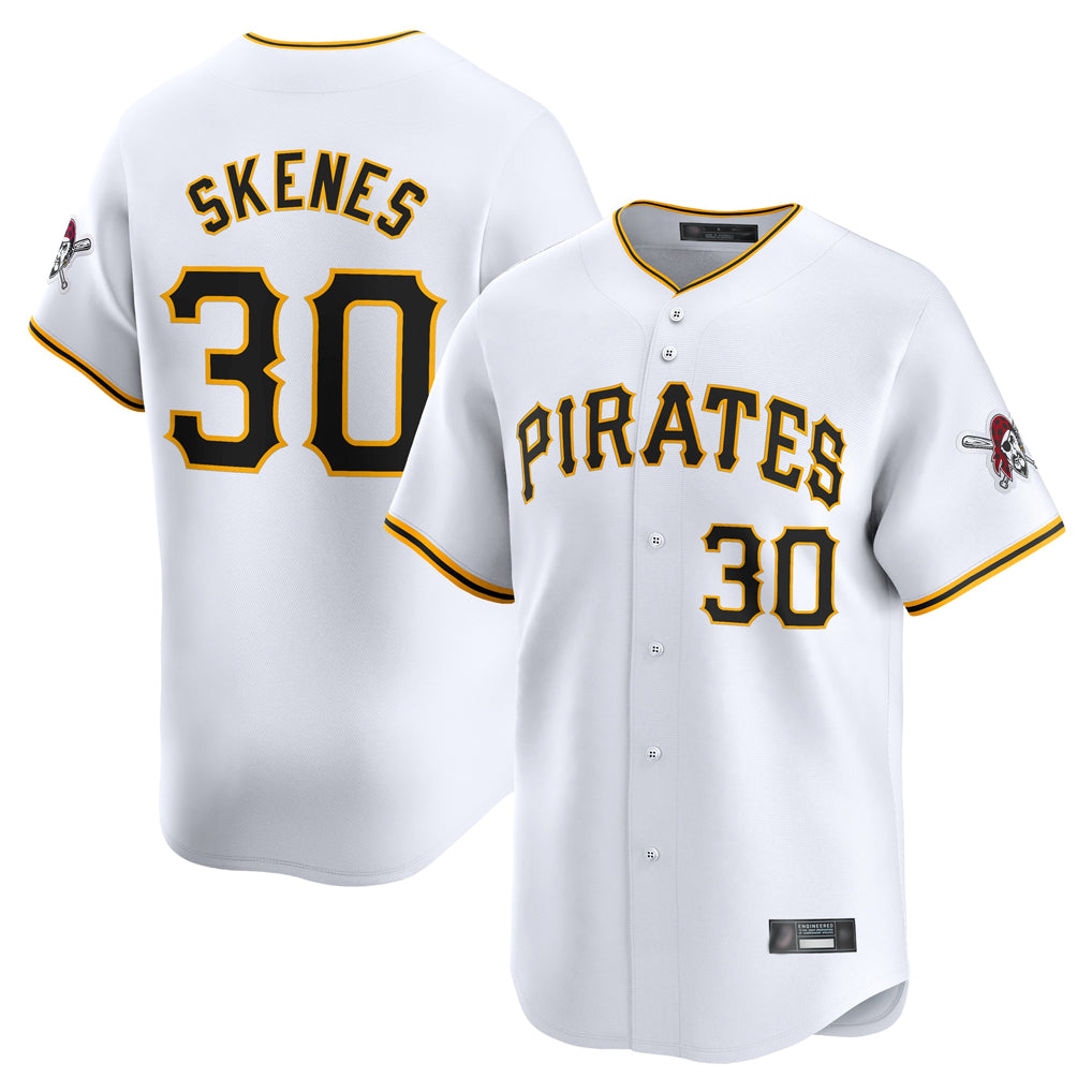 MATTH P.Pirates #30 Paul Skenes Player White Home Limited Stitched Jerseys