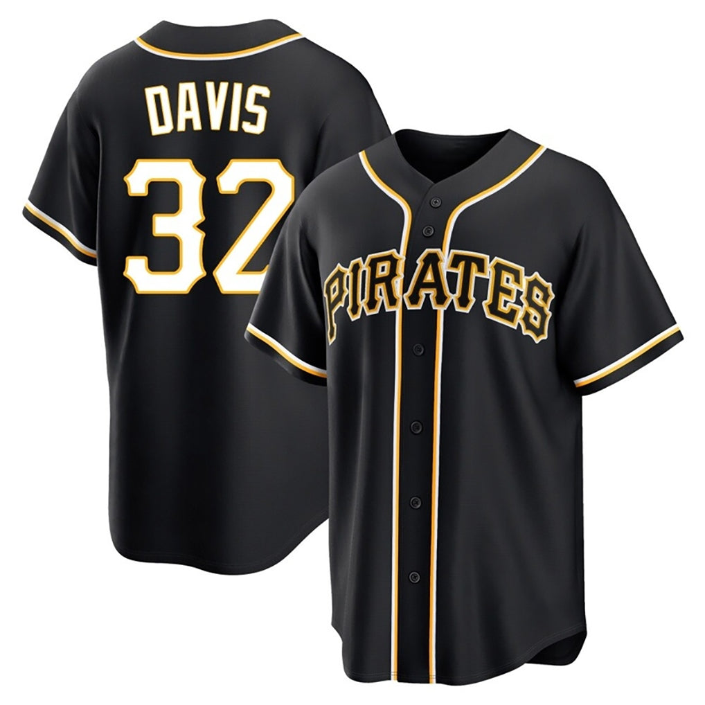 MATTH P.Pirates #32 Henry Davis Player Black Fashion Out Home Game Stitched Jerseys