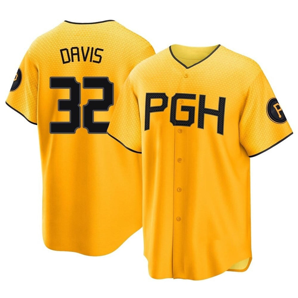 MATTH P.Pirates #32 Henry Davis Player Gold City Connect Home Game Stitched Jerseys
