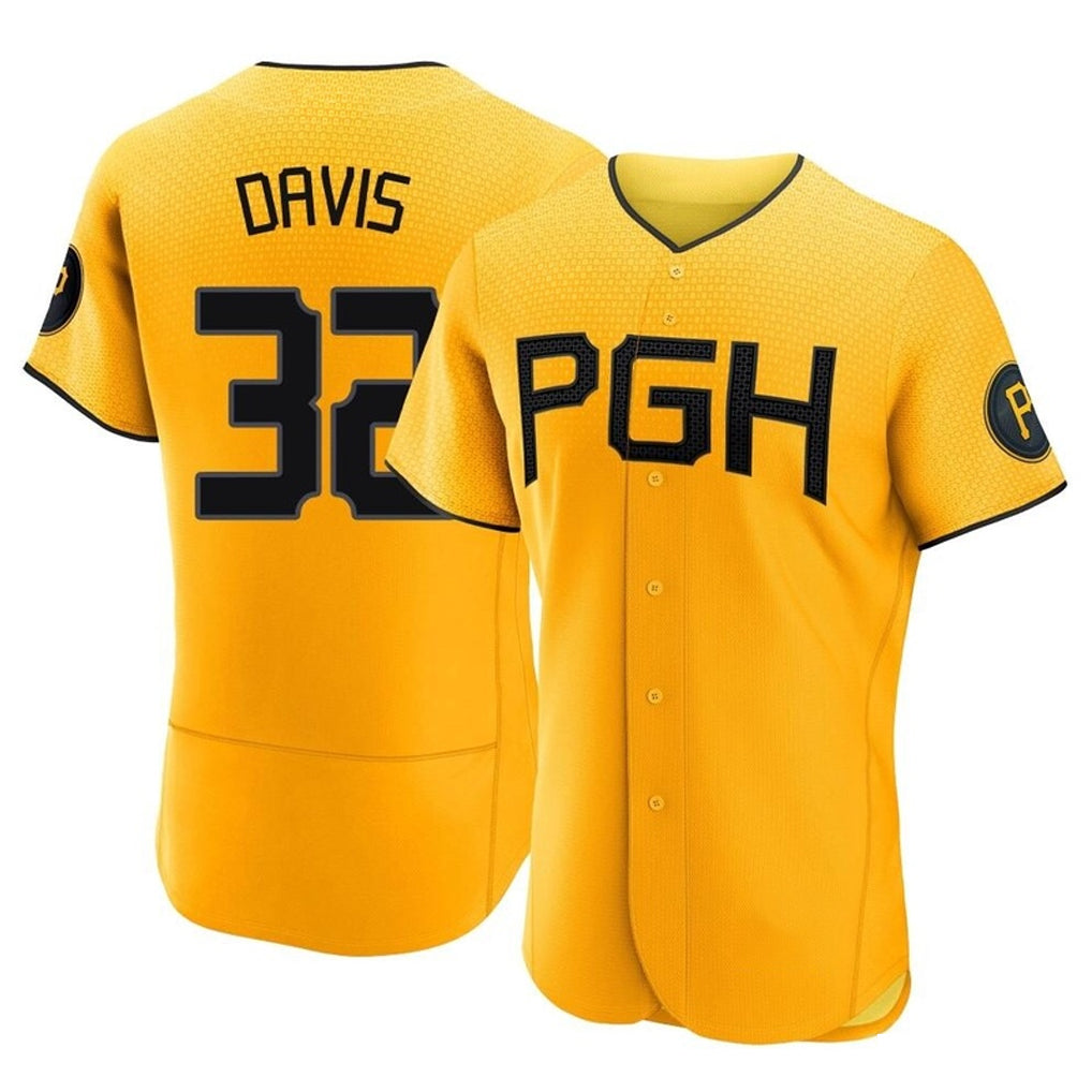 MATTH P.Pirates #32 Henry Davis Player Gold City Connect Home Limited Elite Stitched Jerseys