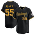 MATTH P.Pirates #55 Jason Delay Player Black Alt Home Limited Stitched Jerseys