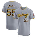 MATTH P.Pirates #55 Jason Delay Player Gray Road Home Limited Elite Stitched Jerseys