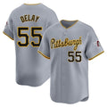 MATTH P.Pirates #55 Jason Delay Player Gray Road Home Limited Stitched Jerseys