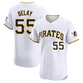 MATTH P.Pirates #55 Jason Delay Player White Home Limited Elite Stitched Jerseys