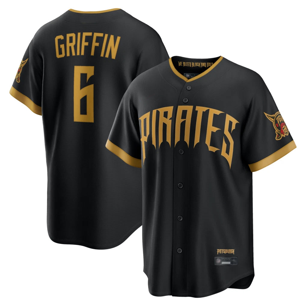 MATTH P.Pirates #6 Konnor Griffin Player Black 2026 City Connect Home Game Stitched Jerseys