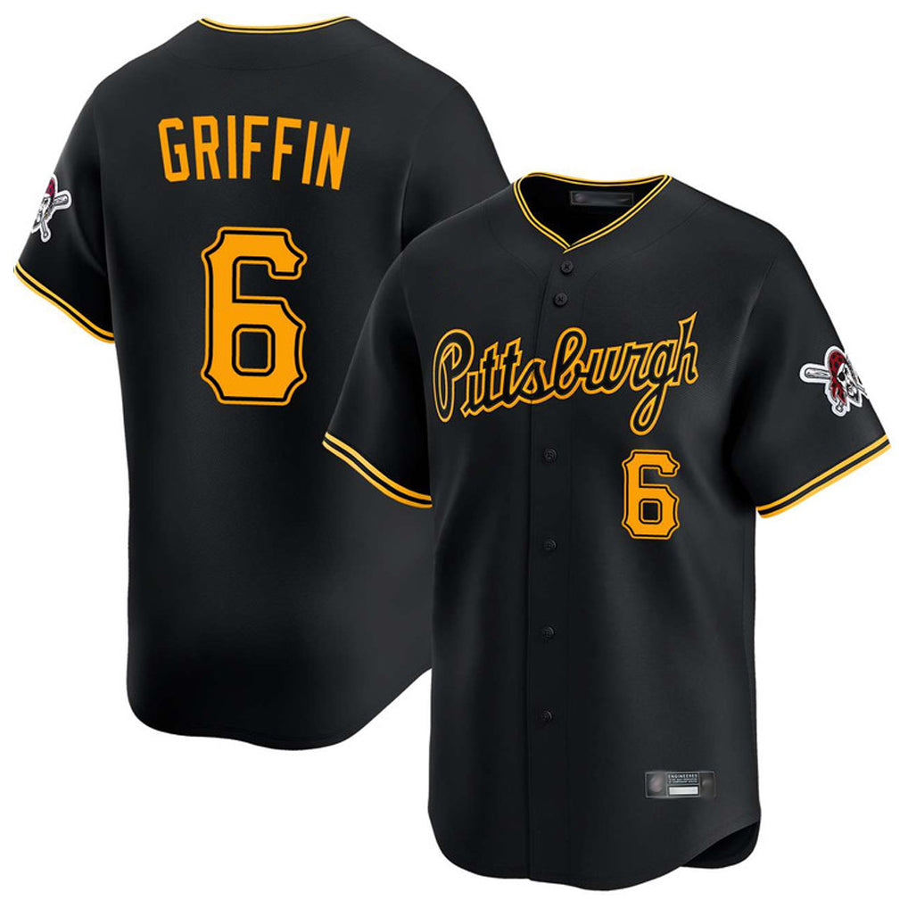 MATTH P.Pirates #6 Konnor Griffin Player Black Alt Home Limited Stitched Jerseys