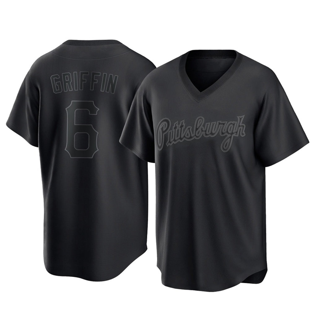 MATTH P.Pirates #6 Konnor Griffin Player Black Fashion Home Game Stitched Jerseys