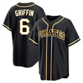 MATTH P.Pirates #6 Konnor Griffin Player Black Fashion Out Home Game Stitched Jerseys