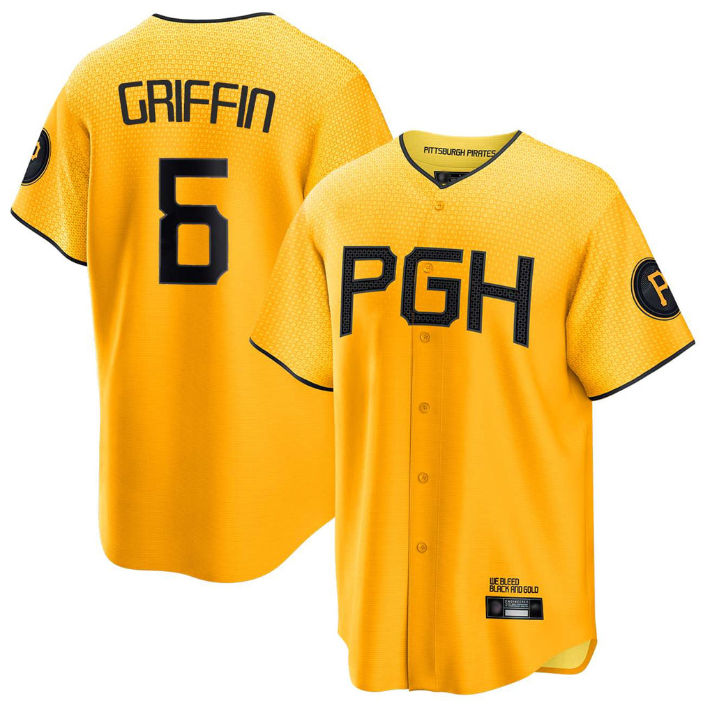 MATTH P.Pirates #6 Konnor Griffin Player Gold City Connect Home Game Stitched Jerseys