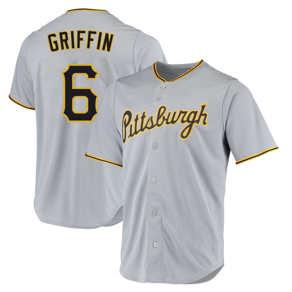 MATTH P.Pirates #6 Konnor Griffin Player Gray Road Home Game Stitched Jerseys