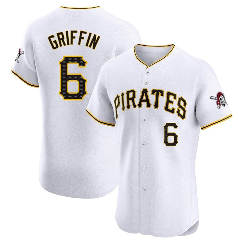MATTH P.Pirates #6 Konnor Griffin Player White Home Limited Elite Stitched Jerseys