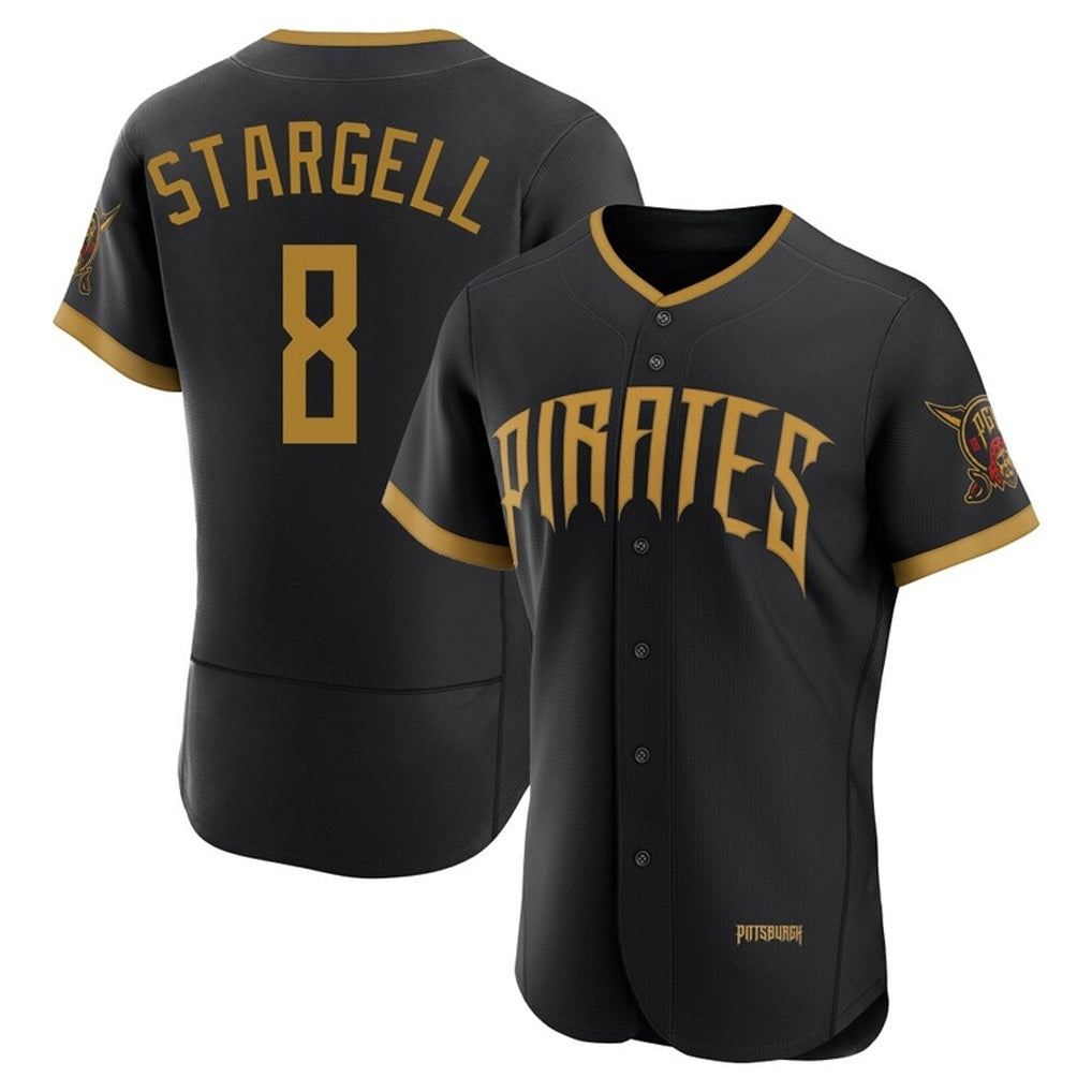 MATTH P.Pirates #8 Willie Stargell Player Black 2026 City Connect Home Limited Elite Stitched Jerseys