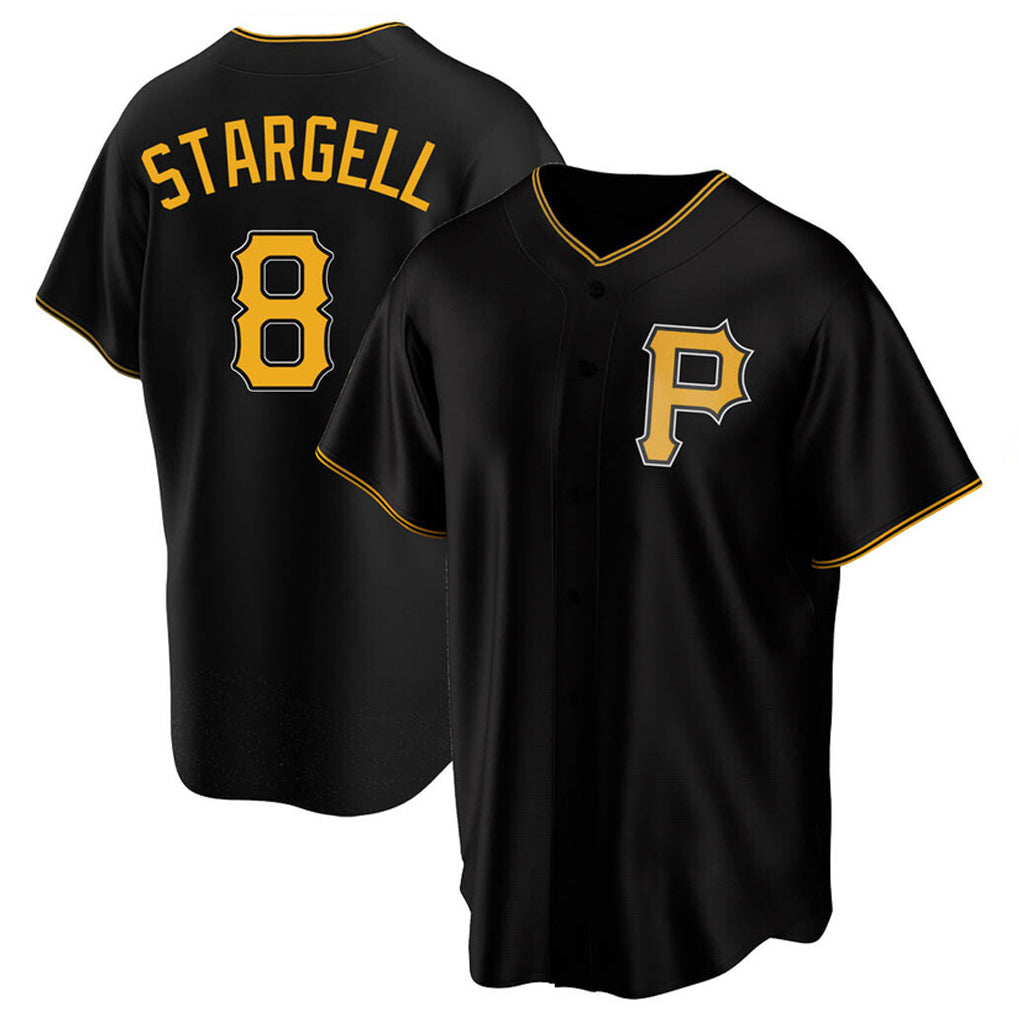 MATTH P.Pirates #8 Willie Stargell Player Black Alternate 2025 Home Game Stitched Jerseys